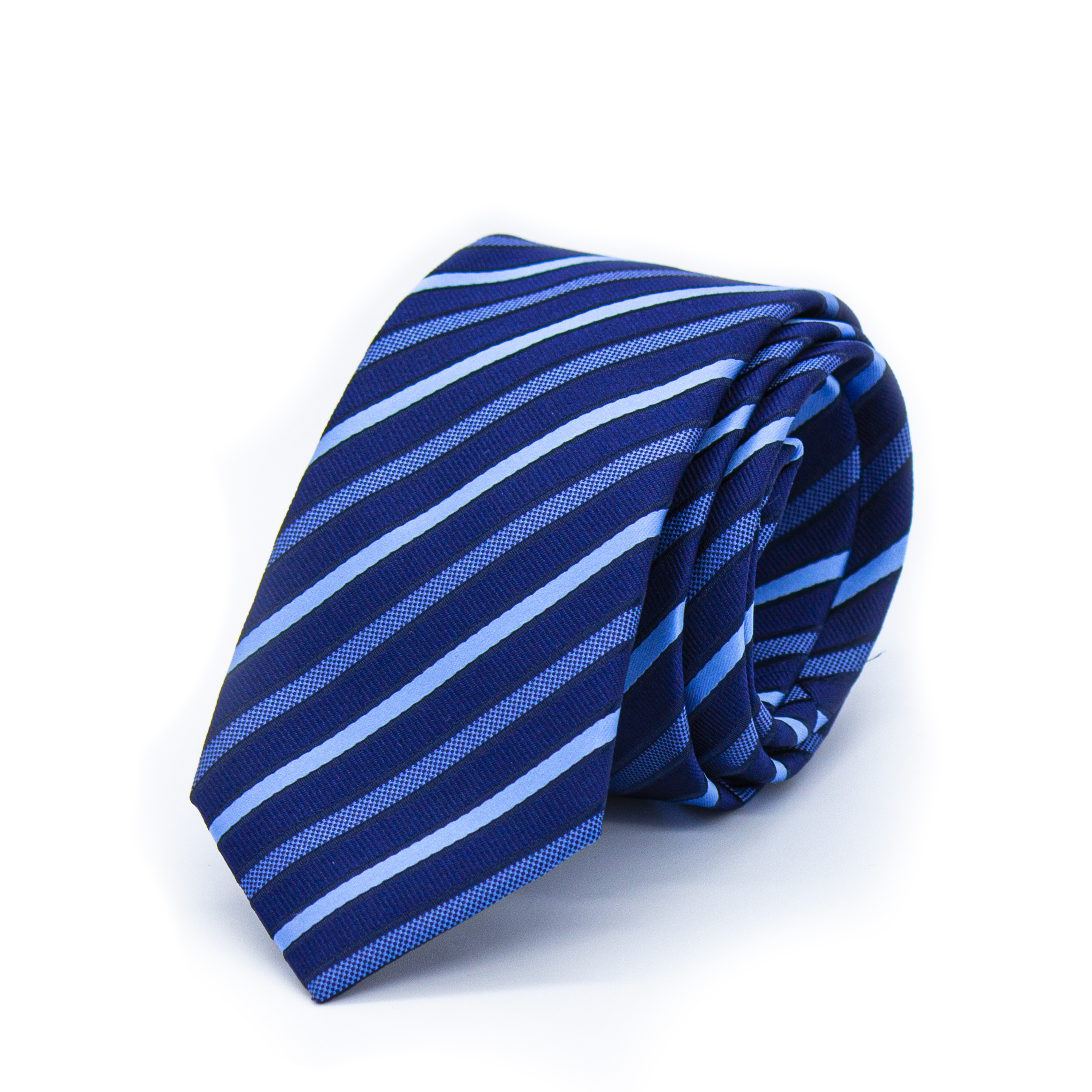 Cravatta blu a righe